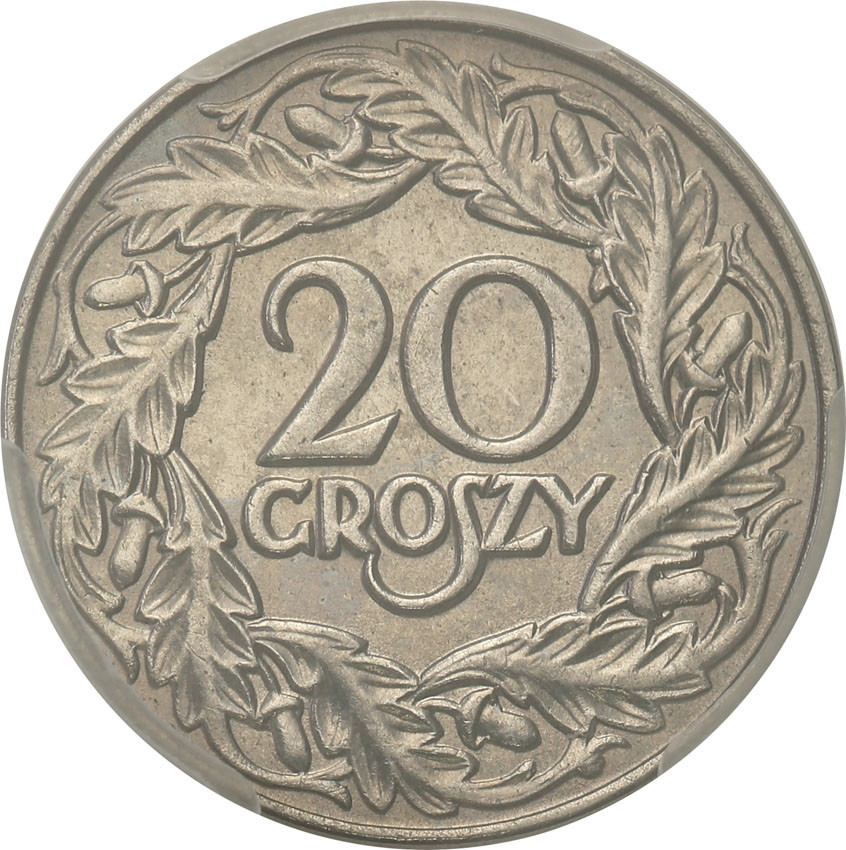 II RP. 20 groszy 1923 PCGS MS65